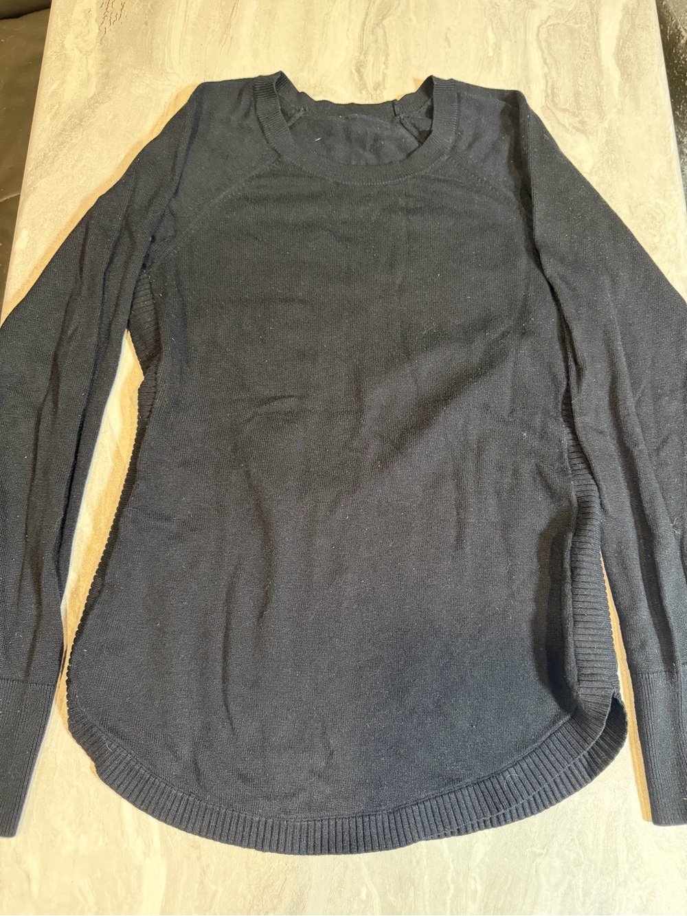 lululemon athletica Black Scoopneck Long-Sleeve Sweater